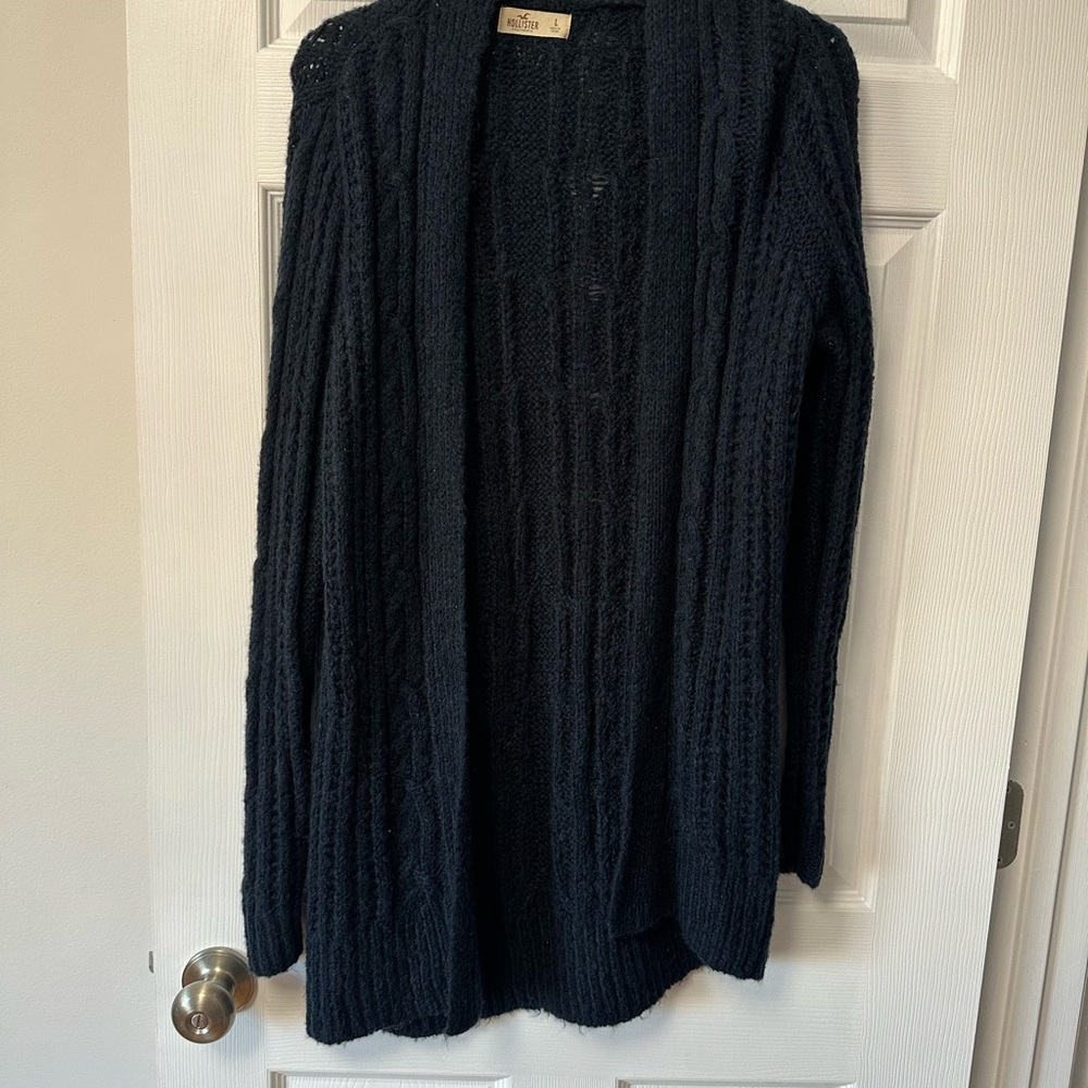 Hollister Navy cardigan